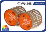 Custom Kraft Paper Tube Round Paper Packaging Can with Metal Tin Lid / Base OEM