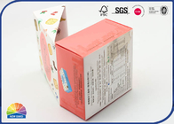 Cookies Pink Durable Folding Carton Box Matte Lamination Customized Logo For Snacks