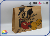 190gsm Kraft Paper Shopping Bags With Embossing UV Coating For Promotions Gifts