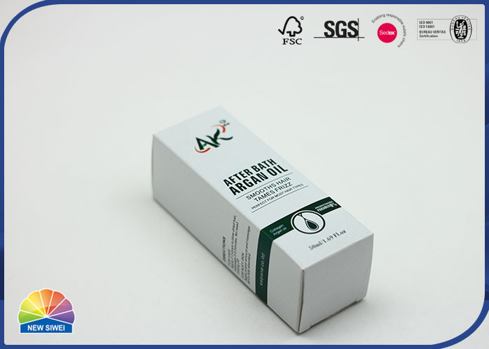 White Paper Gift Box Carton With Embossing Matte Lamination