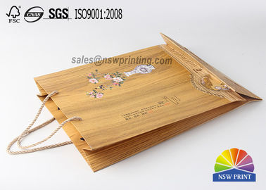 Promotional Matte Laminated 180GSM Kraft Paper Bags Tea Products Paper Gift Bags