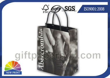 Luxury Paperboard Custom Paper Shopping Bags with String Handle for Clothing Packaging