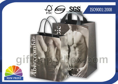 Luxury Paperboard Custom Paper Shopping Bags with String Handle for Clothing Packaging