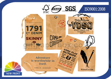 Kraft Paper Board Packaging Accessories Printed Apparel Hang Tags Swing Tickets