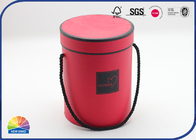 Festival Preserved Flower Package Round Paper Packaging Tube Box With Handle