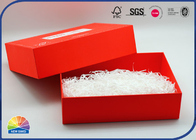 Red Spot UV Embossing Paper Gift Box With Soft Touch Film For Skin Product