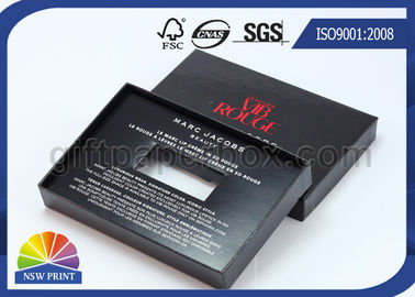 Glossy Lamination Black Rigid Gift Paper Box with Paper Tray , Electronics Packaging Box