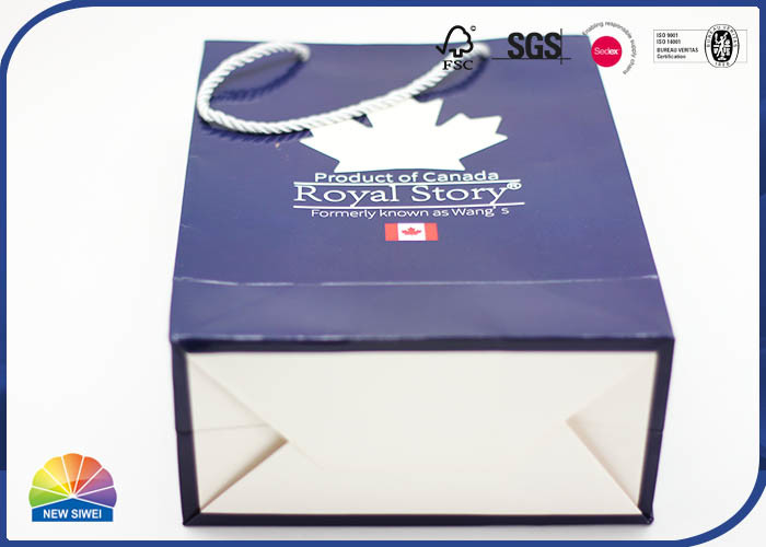Kundengebundene Einkaufstaschen Eco freundlicher Matte Lamination With Ribbon Handle der Drucksache-4C