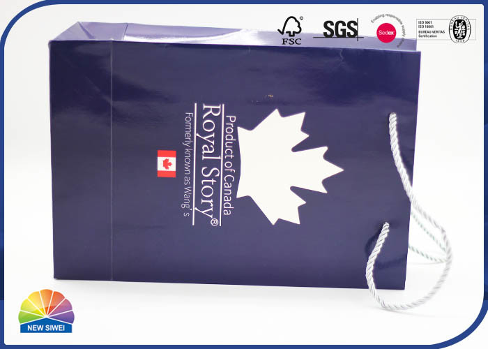 Kundengebundene Einkaufstaschen Eco freundlicher Matte Lamination With Ribbon Handle der Drucksache-4C