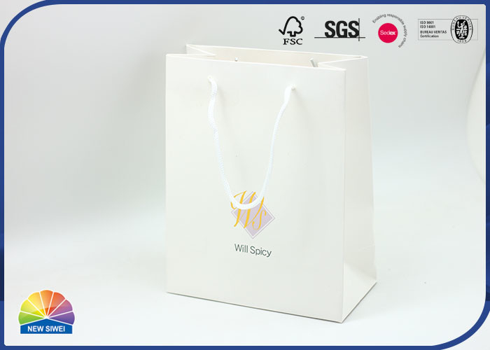 Umweltfreundlicher 4C-Druck, kundenspezifische Geschenktüte aus Papier mit Nylongriff