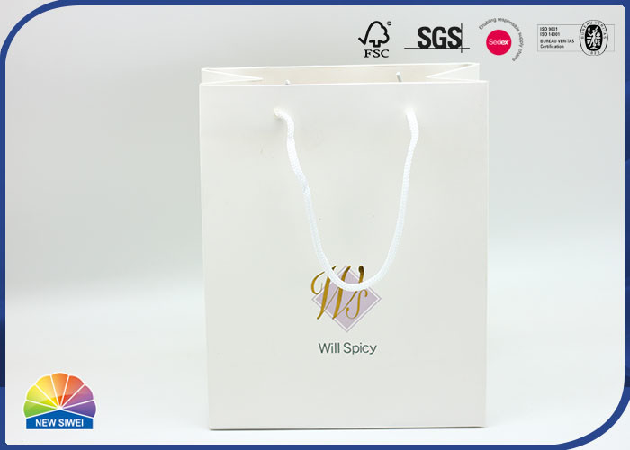 Umweltfreundlicher 4C-Druck, kundenspezifische Geschenktüte aus Papier mit Nylongriff