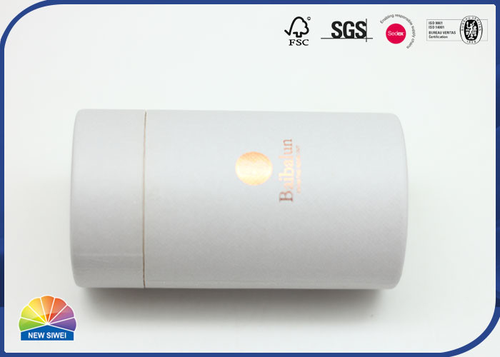 Silbernes rundes Papierrohr mit spezielles Desigm-Handwerks-Rohr-dem Luxusprodukt-Verpacken