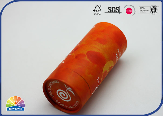 Orange Spezialpapier-Verpackenrohr mit Prägungsgott-heißem stempelndem Drucken