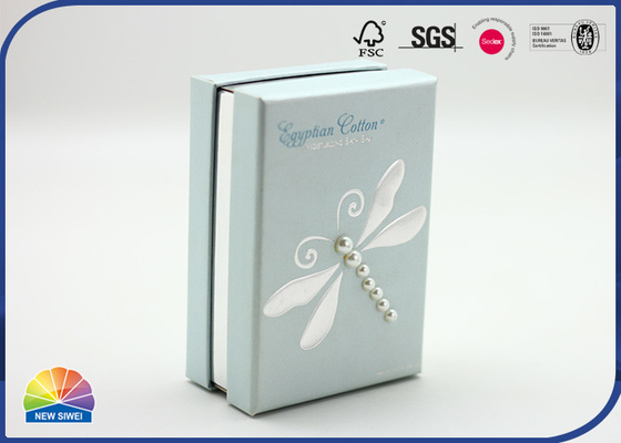 Geprägte und silberne Heißpräge-Geschenkpapierbox für Schmuckverpackungen