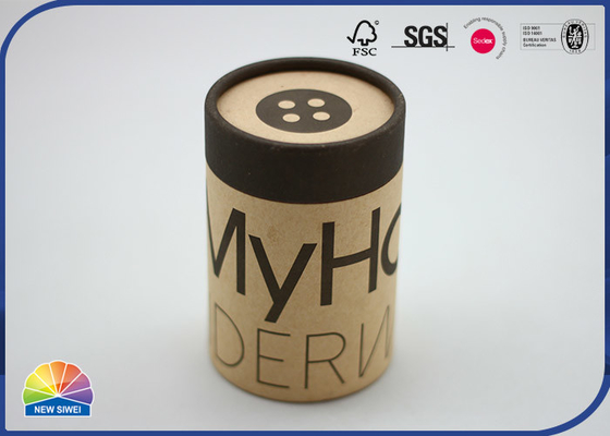 Kundengebundene schwarze Logo Brown Kraft Paper Packaging-Runden-Geschenkbox