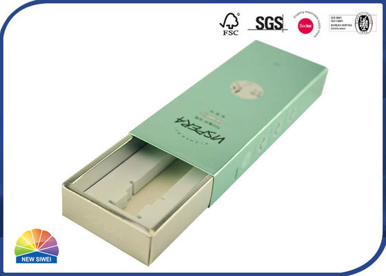 Kosmetisches kundenspezifisches Match packt den silbernen Pappärmel ein, der mit EVA Foam Insert verpackt