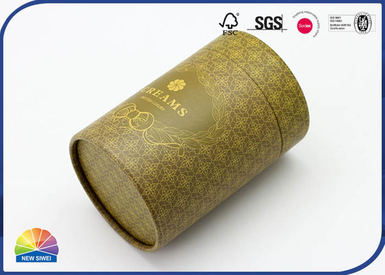 Matte Lamination Gold Kraft Cylinder, der für verpackt, sahnt