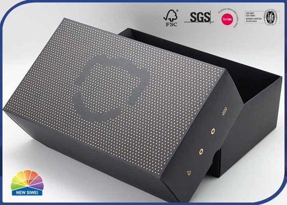 schwarzes Rechteck-Verpackenkasten-Goldfolien-Stempeln der Pappe350gsm