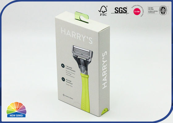 Matte Laminierung Razor Package Drawer Paper Box mit Kunststoffhaken