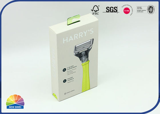 Silberne Folien-heißer stempelnder Fach-Papier-Kasten für das Mann-Rasiermesser-Verpacken