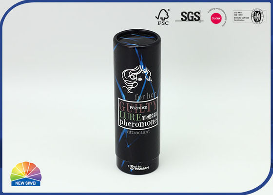 4c Printing Glossy Paper Tube Verpackung für Kosmetik Silberprägung