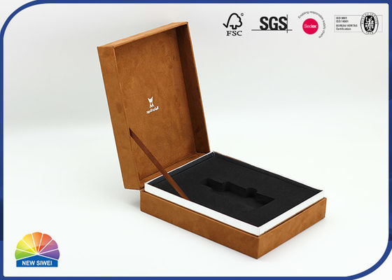 Retrostil-biologisch abbaubare eingehängte Deckel-Geschenkbox für Glasflasche