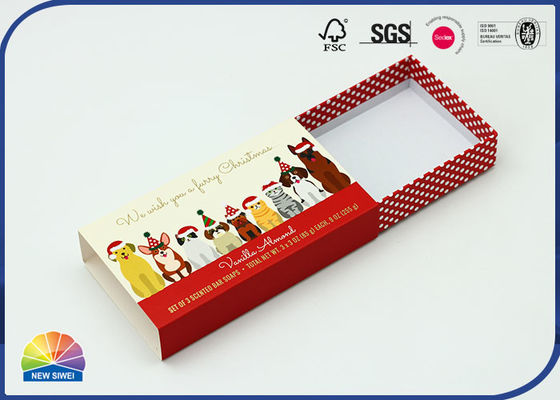 Stellen-UVgoldstempelnwörter, die zweiteilige Geschenkbox schieben