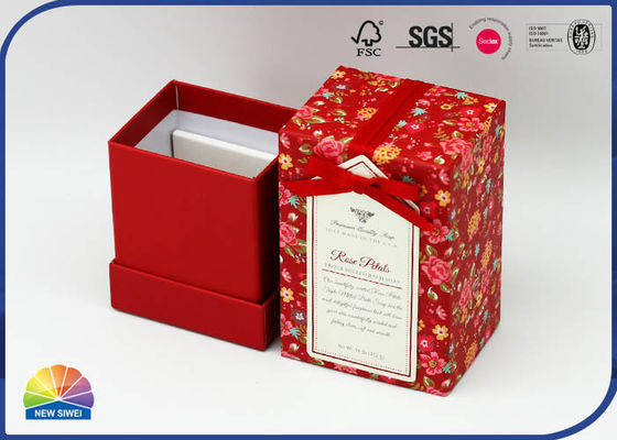 4c Druck Matte Lamination Paper Jewelry Boxes mit Band Bowknot